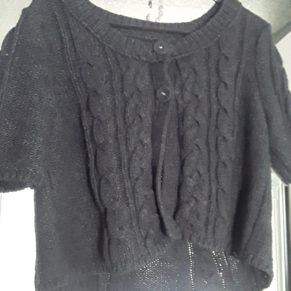 American eagle crop sweater cute dark grey.